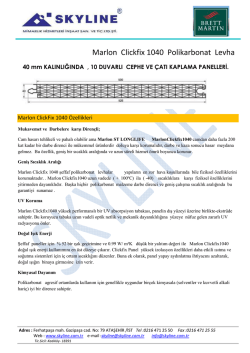 TEKNİK &Ouml;ZELLİKLER ve Y&Uuml;K TABLOSU