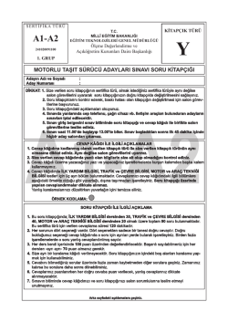 A2 Motosiklet ehliyeti soruları