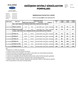 Fiyat Listesi - Alarko Carrier