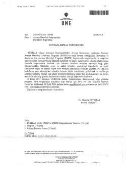 Avrupa Metroloji Araştırmaları Destekleri Bilgi G&uuml;n&uuml; MUSTAFA KE
