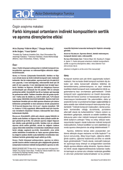 Farklı kimyasal ortamların indirekt kompozitlerin