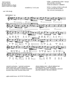 samistal yaylası.mus - TCMEB &Ccedil;AĞLAR M&Uuml;ZİK KURSU