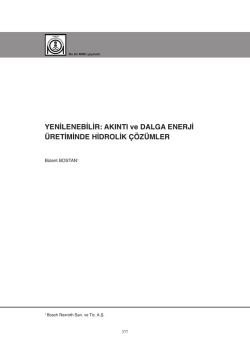 AKINTI ve DALGA ENERJİ &Uuml;RETİMİNDE HİDROLİK