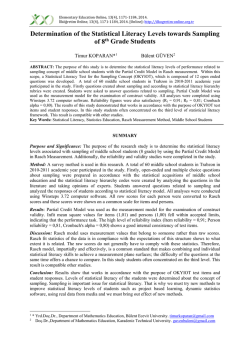 Determination of the Statistical Literacy Levels