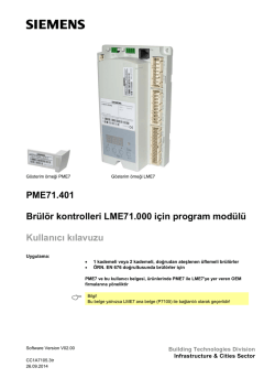 PME71.401 Br&uuml;l&ouml;r kontrolleri LME71.000 i&ccedil;in program