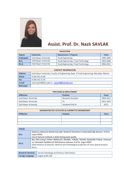 Assist. Prof. Dr. Nazlı SAVLAK