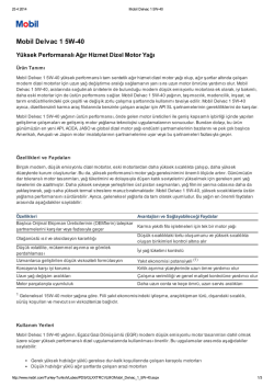 Mobil Delvac 1 5W-40 - Ak