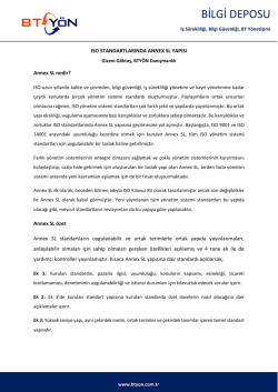 ISO Standartlarında ANNEX SL Yapısı