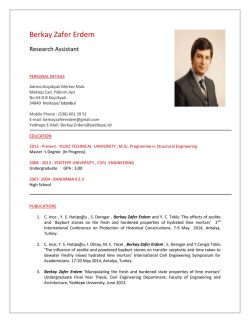 Berkay Zafer Erdem - Civil Engineering Department