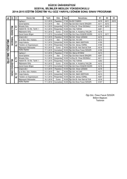 G&uuml;ncel Sınav Programı İ&ccedil;in Tıklayın
