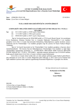 T.C. &Ccedil;EVRE VE ŞEHİRCİLİK BAKANLIĞI &Ccedil;evresel