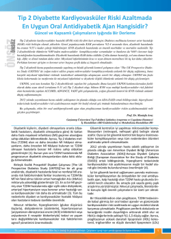 Tip 2 Diyabette Kardiyovask&uuml;ler Riski Azaltmada En Uygun Oral