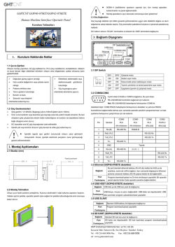 Kullanım Kılavuzu - GMT End&uuml;striyel Elektronik