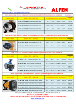 &Uuml;r&uuml;n Fiyat Listesini g&ouml;rmek i&ccedil;in tıklayınız.