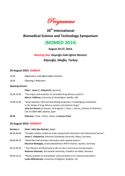 Programme - Biyomedtek