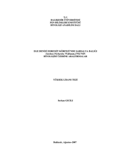 tc balıkesir &uuml;niversitesi fen bilimleri enstit&uuml;s&uuml; biyoloji anabilim dalı