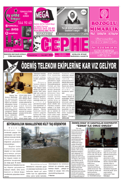 13.01.2015 Tarihli Cephe Gazetesi