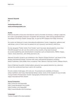 CV İngilizce - İstanbul Bilgi &Uuml;niversitesi