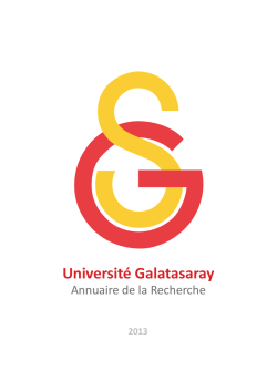 Annuaire de la Recherche - Galatasaray Üniversitesi