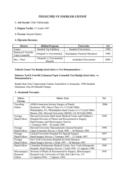 display the entire CV - Acıbadem &Uuml;niversitesi
