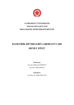 GENEL BİLGİ - Cumhuriyet &Uuml;niversitesi