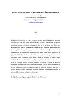 G&uuml;r&uuml;lt&uuml; Kontrol Y&ouml;ntemleri ve G&uuml;r&uuml;lt&uuml; Haritaları