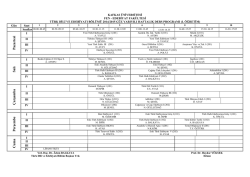 Pazartesi S alı &Ccedil;arşamb a Perşem b e Cuma