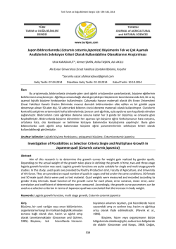 Tam metin - Full Article (PDF)... - Turkish Journal of Agricultural and