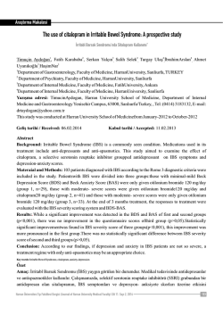 The use of citalopram in Irritable Bowel Syndrome: A