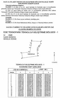 BAZI ALANLARIN TEKNOLOJİ GELİŞTİRME B&Ouml;LGESİ oLARAK