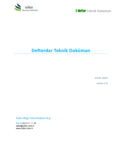 İzibiz Edefter Teknik D&ouml;k&uuml;man