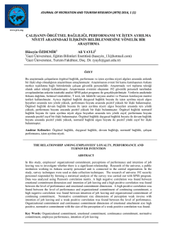 Full Text PDF - Journal of Recreation and Tourism Resarch