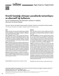 Tam Metin (PDF) - T&uuml;rk Pediatri Arşivi