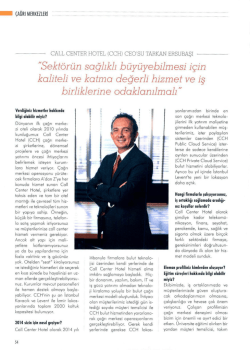 21.08.2014 Kobi Life - Call Center Hotel ve &Ccedil;ağrı Merkezi Sekt&ouml;r&uuml;