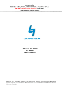 2014 - 06 Faaliyet Raporu