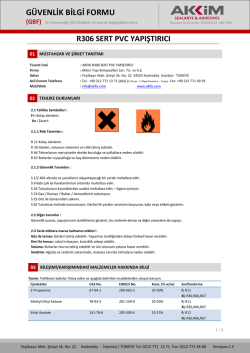 g&uuml;venlik bilgi formu (gbf)