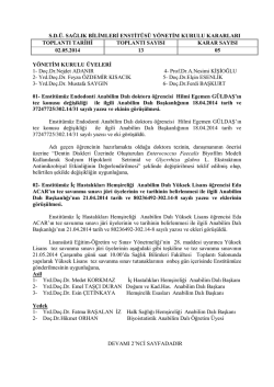 13 - Sağlık Bilimleri Enstit&uuml;s&uuml;