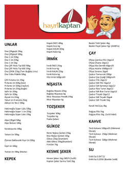 &Uuml;r&uuml;n Listemiz İ&ccedil;in Tıklayınız