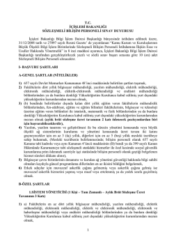 T.C. Ġ&Ccedil;ĠġLERĠ BAKANLIĞI S&Ouml;ZLEġMELĠ BĠLĠġĠM