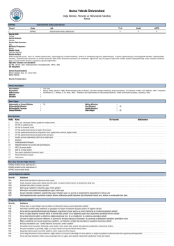 KİM405 - Bursa Teknik &Uuml;niversitesi