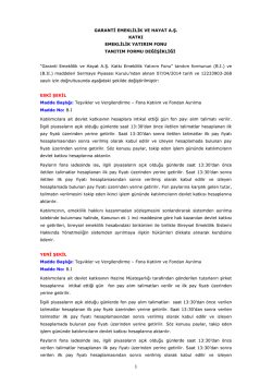 İLK HALKA ARZ İZAHNAME &Ouml;RNEĞİ