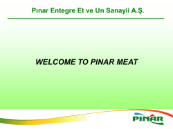WELCOME TO PINAR MEAT