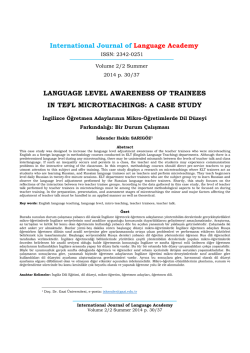 A CASE STUDY - International Journal of Language Academy