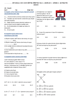 AEB ve AEB ve BED ve - MatematikBilgini.com