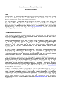 2013 GK Bilgilendirme D&ouml;k&uuml;man&yacute; ve Vekaletname
