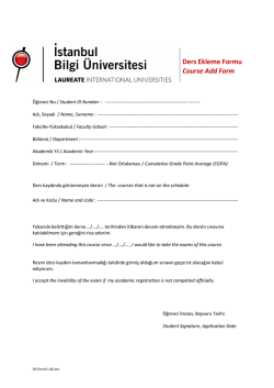 Ders Ekleme Formu Course Add Form