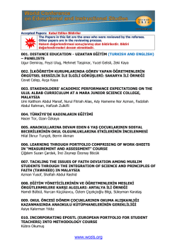 Değerli meslektaşlarım, değerli eğitimciler,