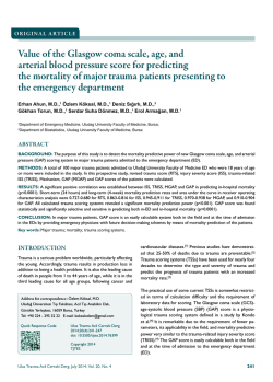 Value of the Glasgow coma scale, age, and arterial
