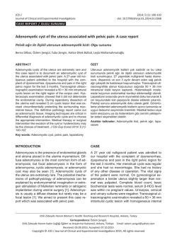 Adenomyotic cyst of the uterus associated with pelvic pain: A case