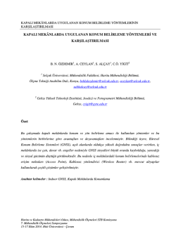 bildiri - Ulusal M&uuml;hendislik &Ouml;l&ccedil;meleri Sempozyumu - 2014